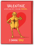 Funny Valentines Day Card For Him Her Cheeky Cartoon Comedy Naked Joke Humour