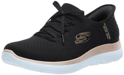 Skechers Femme Hands Free Slip-ins Summits Classy Night Basket, Or Rose Noir, 39 EU