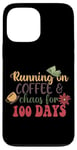 Coque pour iPhone 13 Pro Max T-shirt Running On Coffee & Chaos For 100 Days