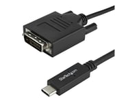 StarTech.com USB-C to DVI Cable - 6 ft / 2m - 1080p - 1920x1200 - USB-C DVI Monitor Cable - USB C Cable - Computer Monitor Cable (CDP2DVIMM2MB) - Câble USB / DVI - 24 pin USB-C (M) pour DVI-D (M)...