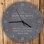 Personalised Kitchen Slate Wall Clock