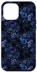 Coque pour iPhone 15 Plus Panther & Midnight Florals, Dark Moody Pattern Design