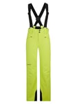 Ziener AXI 152 Pantalon de Ski pour Enfant avec Bretelles imperméables PFC Free Bitter Lemon