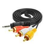 Audio Video Speaker Adapter Wire AUX Cable AV Cable 3.5mm Jack to 3 RCA