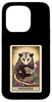 Coque pour iPhone 15 Pro Esthetic Cottagecore The Opossum Possum Jeu de cartes Tarot