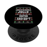 Thème de Noël amusant Doctor Ugly Christmas PopSockets PopGrip Adhésif