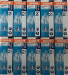 10 yes 10 Osram 20W = 25W G9 2pin Halopin Halogen Capsule Clear Dimmable bulb