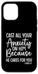 Coque pour iPhone 14 1 Pierre 5:7 Verset biblique chrétien