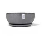 Ecopots - Soucoupe Sofia Big Gris - 35,2 x 18,6 x h. 3 cm