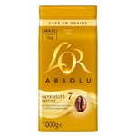 L'OR, 1 kg Café en Grains Absolu,100% Arabica, Intensité 7, 1kg ( l'emballage peut varier )