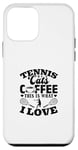 Coque pour iPhone 12 mini Tennis Cats Coffee This Is What I Love Joueur de tennis