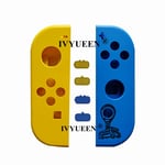 Bleu Jaune - Coque Blanche De Remplacement Pour Manette Joy Con, Pour Nintendo Switch Oled, Avec Bouton Sr Sl