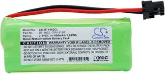 Kompatibelt med Uniden DECT 1060, 2.4V, 800 mAh