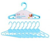 8 Blue Baby Toddler Coat Clothes Hangers Plastic Small Ideal For Kids Clothing