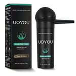 UOYOU DARK BLONDE Hair Fibres for Thinning Hair 27.5g Bottle with Applicator | Natural Keratin Hair Fibers Concealer for Hair Loss for Men and Women | Hair Building Fibres Powder [DARK BLONDE]