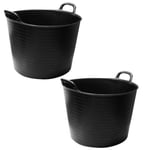 X2 EXTRA LARGE 15L FLEXI TUB BUCKET TRUG STORAGE FLEXIBLE BASKET - 1 COLOURS