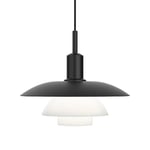 Louis Poulsen PH 5/5 taklampa svart metall/vitt opal glas