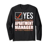 Retro Profession I'm The Apartment Manager Long Sleeve T-Shirt