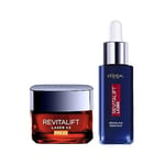 L'Oréal Paris – Coffret Routine Jour & Nuit, Anti-âge & Anti-rides profondes – Sérum Nuit Rétinol Pur + Crème de Jour FPS 25 Pro-rétinol, Acide Hyaluronique & Vitamine Cg