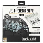 MISTER GADGET, MG3519, Jeu d'Échecs à Boire en Verre, Jeu d'Échecs à Boire en Verre, Couleurs : Blanc et Noir, Parfait pour Soirées et Cadeaux Amusants