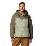 Columbia Women's Pike Lake 2 Hooded Insulated Jacket, Hooded Puffer Jacket, Stone Green/Safari, Size S