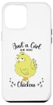 iPhone 12 Pro Max Just a Girl Who Loves Chickens Yellow Lover Women Girls Case