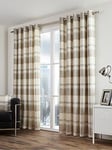 Fusion Balmoral Check Lined Eyelet Curtains