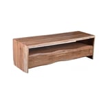 Meuble TV style nature 146 cm en acacia massif Azalée Naturel