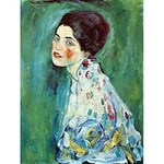 Wee Blue Coo Gustav Klimt Portrait Of A Lady Old Master Painting Art Print Poster Wall Decor 12X16 Inch