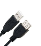 3 Meter USB 2.0 Male to USB Female Extension Lead / Cable - Black