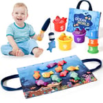 Jouet pour Bébé 1 an,Jouet Enfant 2 an Garçon Jouet en Jeu de Pêche Montessori Jouet Bebe d'Activité et Développement 1 an Jouet Bébé 12-18 Mois Cadeau pour Bébé 1 2 3 Ans