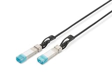 DIGITUS Câble SFP+ DAC - 10 Gbit/s - compatible HP & HPE - Câble réseau - 2 m - Direct Attach Cable - Direct Attach Copper - AWG30 Twinax - Noir