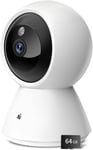 Caméra Surveillance Wifi Intérieure 2K(4Mp) , 5G/2.4 Ghz Wifi Camera, Suivi De Mouvement À 360°, Détection Humaine Ai, Vision Nocturne, Audio Bidirectionnel, Compatible Avec Alexa Pour Bébé/Animaux