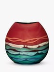 Poole Pottery Horizon Earthenware Purse Vase, H26cm, Red/Multi