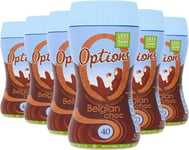 Options Belgian Hot Chocolate Drink Multipack of 6 x 220g Jars