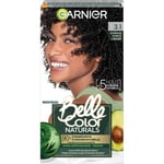 Coloration permanente belle color naturelle 3.1 chatain fonce cendre