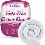 Feels Like Down Duvet All Season 15 Tog (10.5 + 4.5 Tog) by Slumberdown, Double