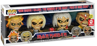 Figurine Funko Pop - Iron Maiden - Iron Maiden / Killers / The Number Of The Beast / Piece Of Mind Eddie - Brillant Dans Le Noir - 4 Pack (47787)