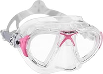 Cressi Nano Compact Low Volume Scuba-Freediving-Snorkeling Mask (Made in Italy), Clear/Pink