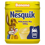 Nesquik Banana Flavoured Milkshake Powder, with Vitamin C & D, 500g Tub (Pack of 1)