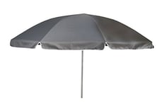 Bo-Camp 7267259 Parasol de Plage Mixte Adulte, Gris, Diamètre 165 cm