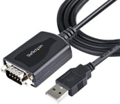 Startech.Com Câble Usb Vers Rs232 De 1M - Câble Convertisseur Usb Vers Rs232 Db9 Mâle Avec Rétention Port Com - Adaptateur Usb Vers Série Pour Plc/Imprimante/Scanner, Windows/Mac (1P3Fpc-Usb[Q2352]