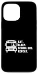 Coque pour iPhone 13 Pro Max Eat Sleep School Bus Repeat Proud Funny School Bus Driver