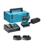 Makita DBO481RMJ-2 18v LXT Finishing Sander (2x4Ah)