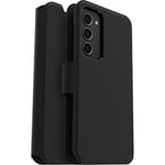 OtterBox Strada Via Case for Samsung Galaxy S23+, Shockproof, Drop Proof, Slim, Soft Touch Protective Folio Case with Card Holder, 2x Tested to Military Standard, Black