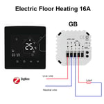 Chauffage au sol électrique Thermostat d'ambiance Chaudière à gaz Smart WiFi / Thermorégulateur intérieur Fonctionne avec Google Smart Life,Zigbee-16A-Electric Floor Heating