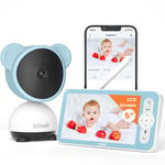 ieGeek 5" Utile Babyphone Caméra PTZ 355° Baby Phone Vidéo connecté Smartphone