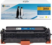 G&G G&G Toner Compatible With Cc532a, Yellow, 2800S, Nt-Ph532uy, Hp 304A, For Hp Color Laserjet Cp2020/Cp2025/Cp2025n/Cp2025dn/Cm23, N