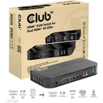 Club 3D HDMI KVM Switch For Dual HDMI -kytkin