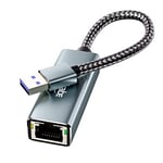 fairikabe Adaptateur réseau USB 3.0 vers RJ45 Gigabit NIC Adaptateur USB pour Ordinateur Portable, Nintendo Switch, PC, MacOS, Linux, Windows